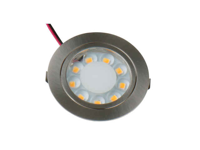 12V LED-Spot, gebürstetes Edelstahl, 1,7 Watt