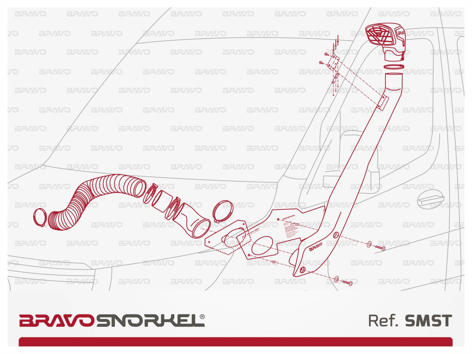 Bravo Snorkel Schnorchel für Mercedes Sprinter W910 (2.2 CDI, 3.0 CDI V6)